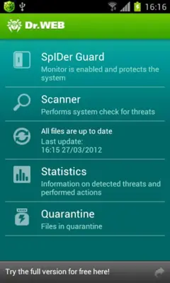 Dr.Web Security Space android App screenshot 0