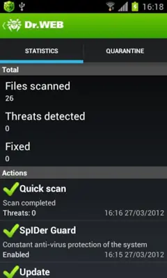 Dr.Web Security Space android App screenshot 4